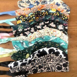 NWOT 10 Ponytail Scrub Caps Bundle scrub hats surgical caps